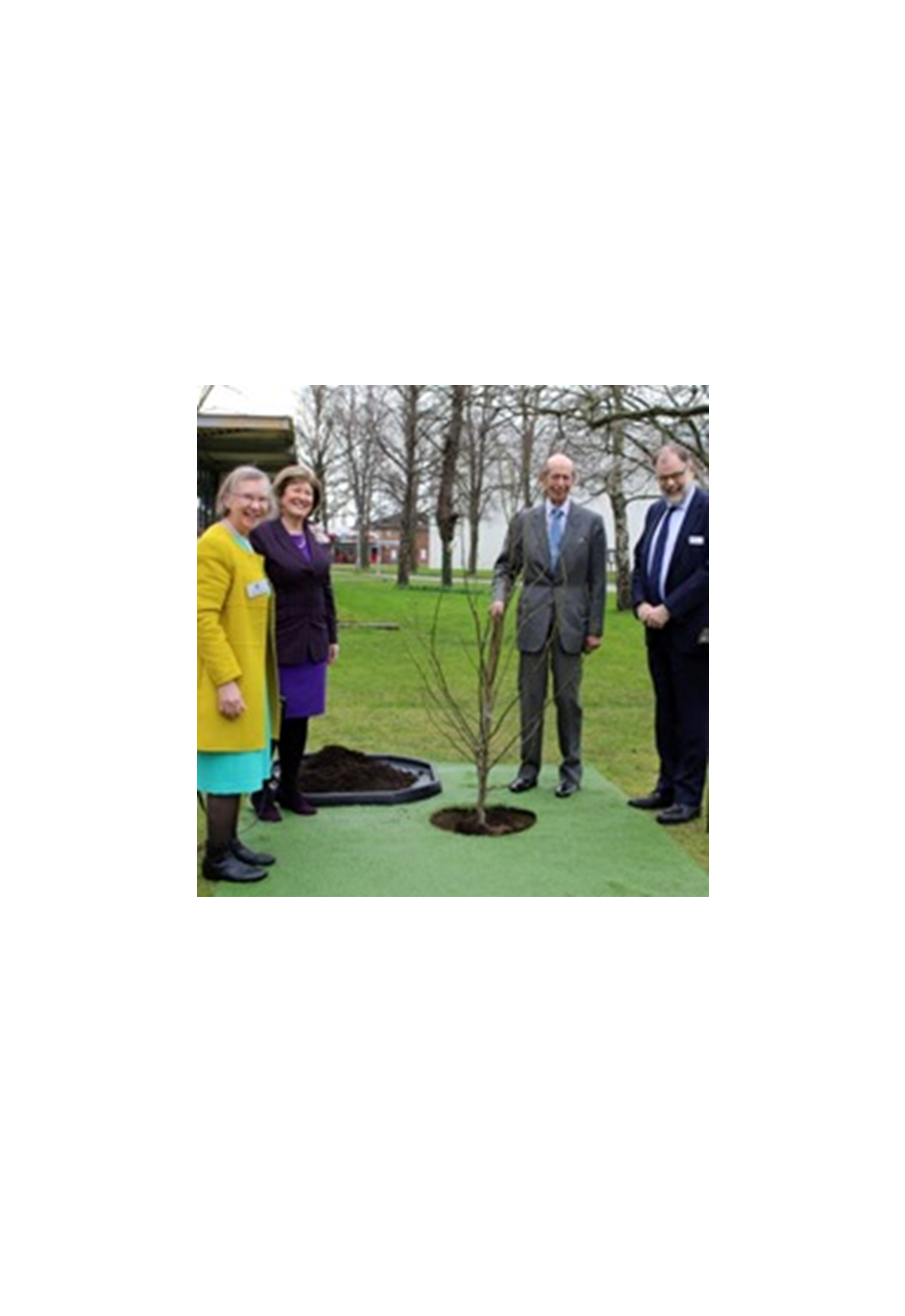 Duke of Kent visits Cranfield University and plants tree for Platinum Jubilee
