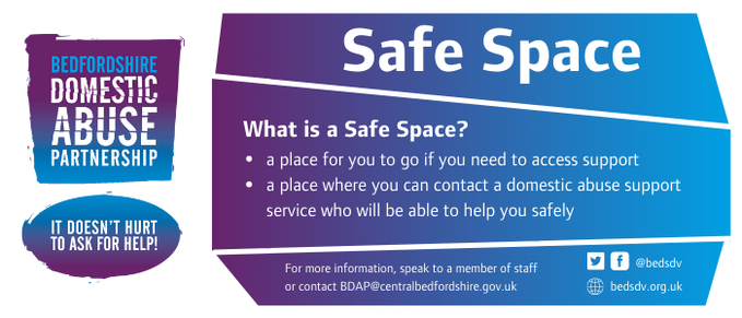 Can you offer a Safe Space for people experiencing domestic abuse?