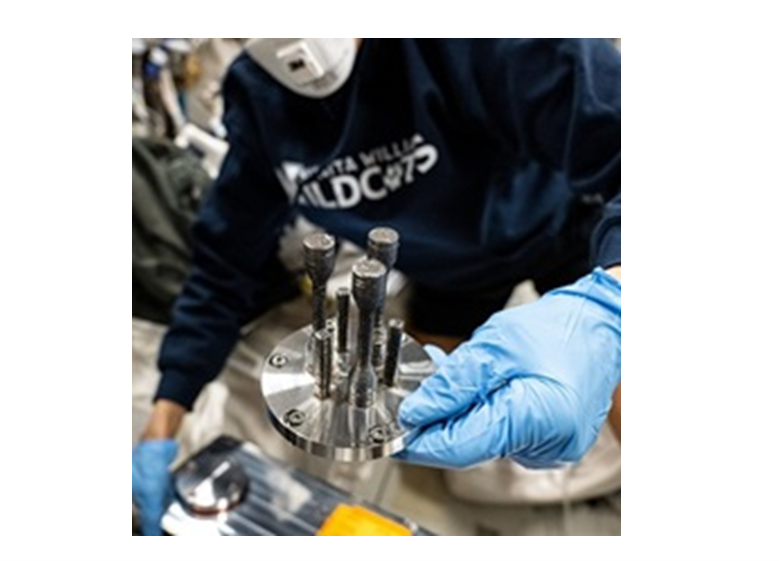 First metal part 3D printed in space